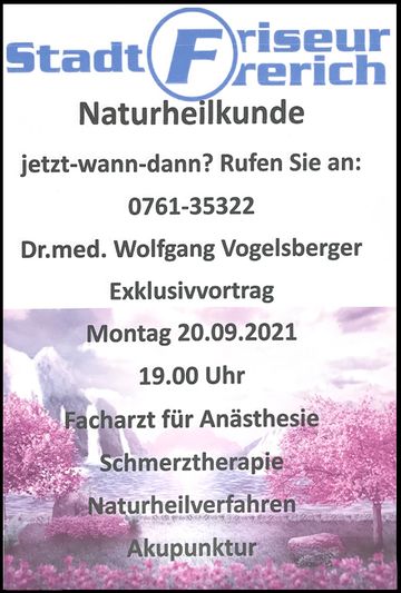 Stadtfriseur Frerich - Aushang
